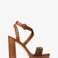 Kailey Embellished Logo and Leather Platform Sandal