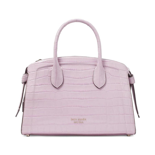 Knott Croc Embossed Leather Medium Zip Top Satchel