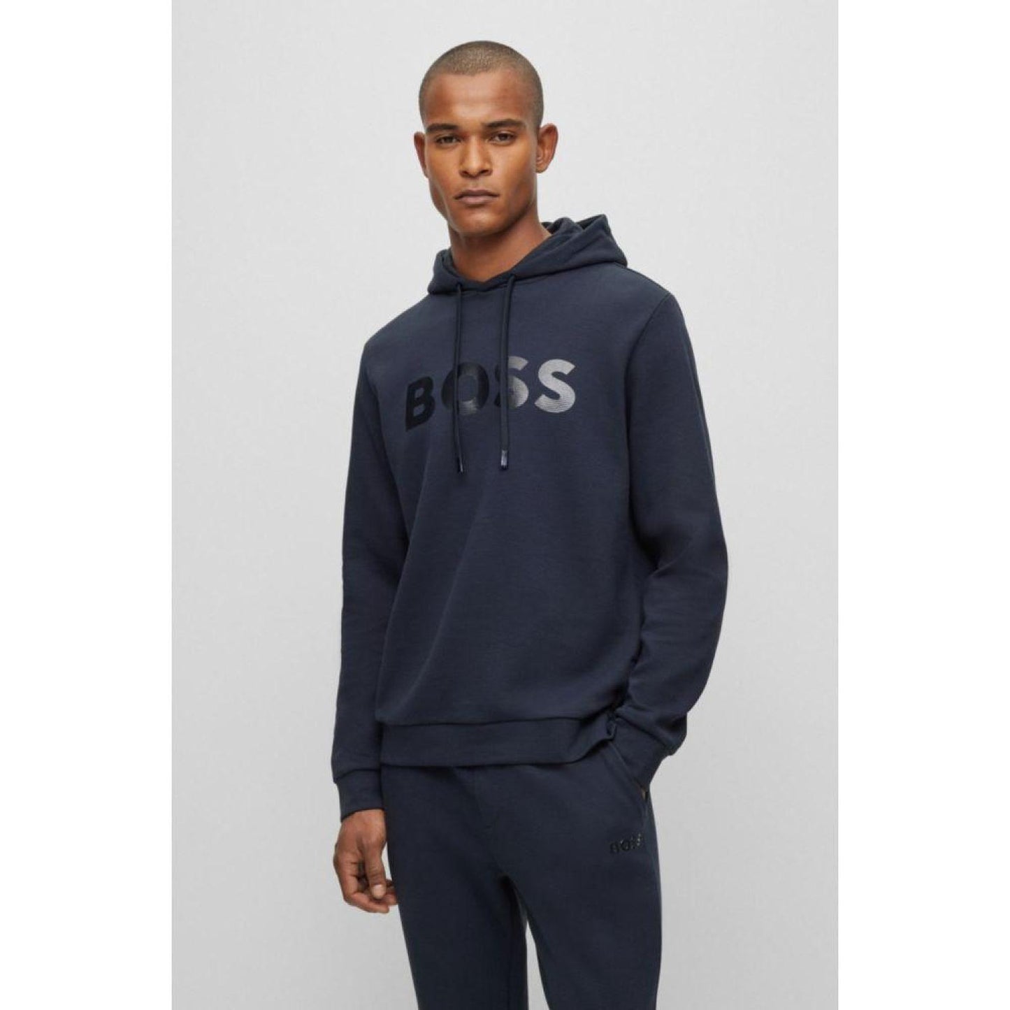 Cotton-piqu relaxed-fit hoodie with logo artwork