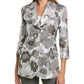 Michael Kors Floral Brocade Silk-Blend Peacoat