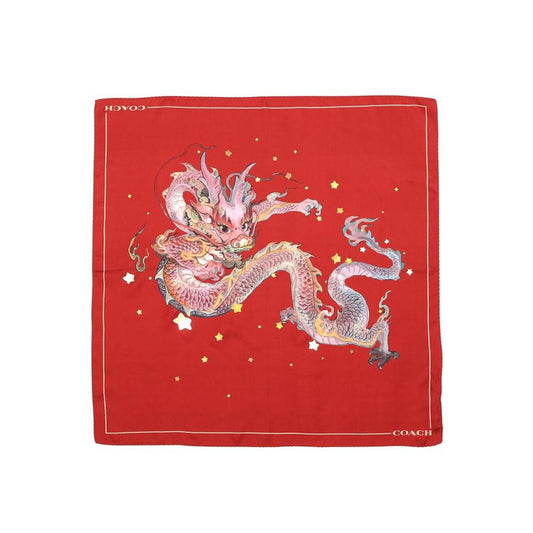 Women's Dragon Printed Silk Bandana