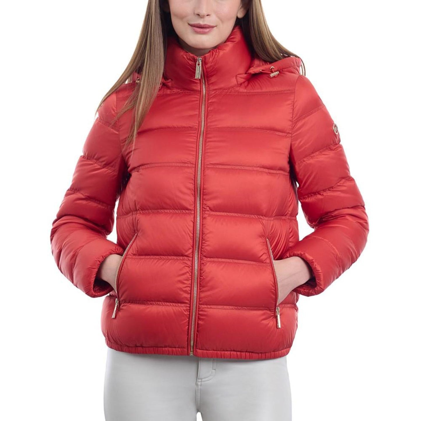 Women's Hooded Packable Bomber Puffer Coat