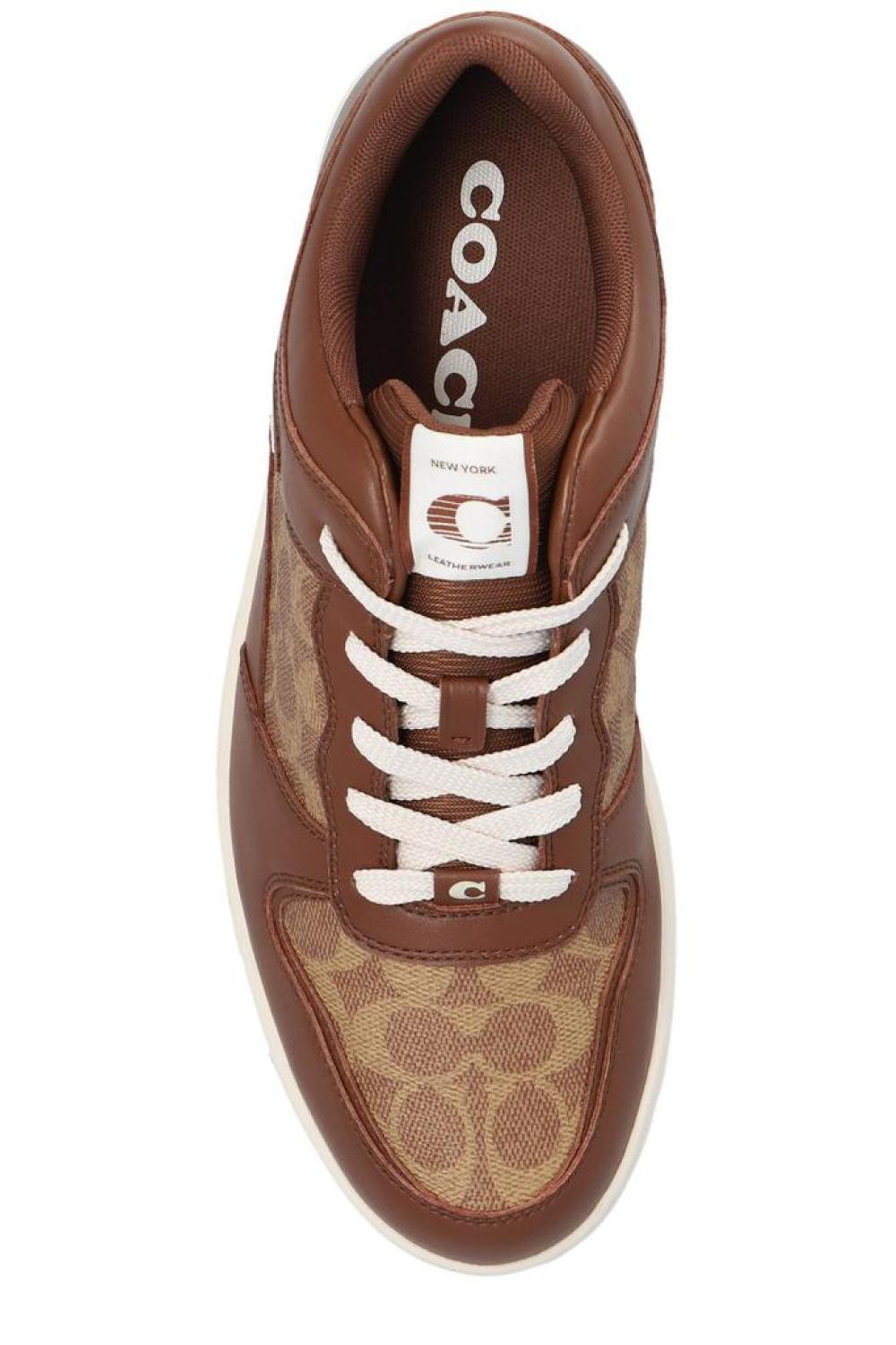 Coach Logo Patch Lace-Up Sneakers