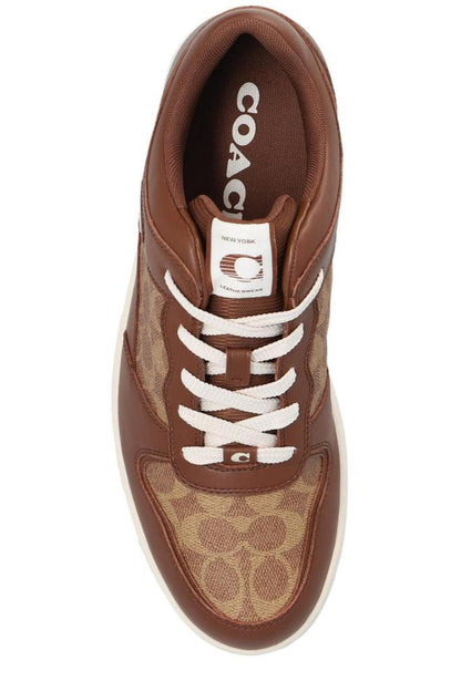 Coach Logo Patch Lace-Up Sneakers