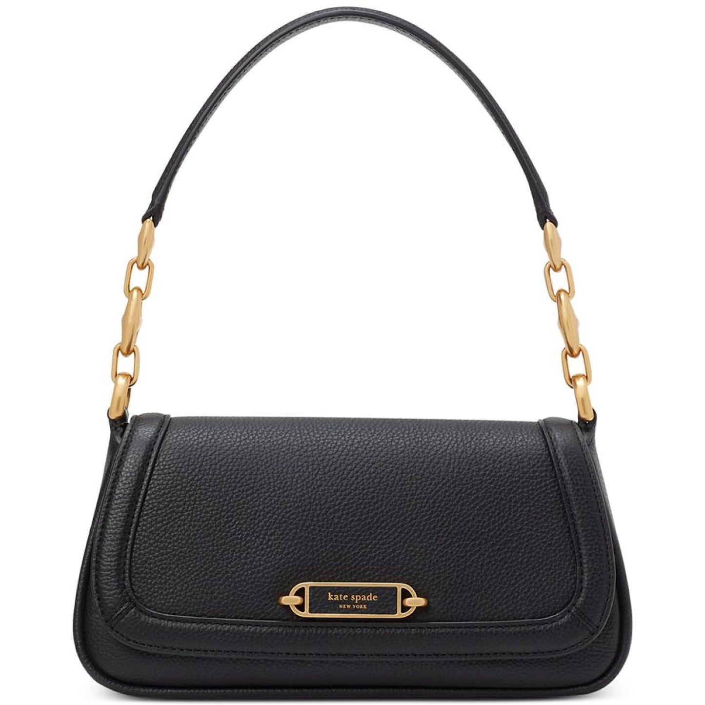 Gramercy Pebbled Leather Medium Flap Shoulder Bag