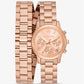Runway Rose Gold-Tone Wrap Watch