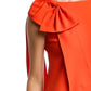 Marchesa Notte One-Arm Draped Crepe Kaftan Dress