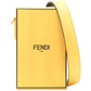 FENDI Vertical Box signature yellow black crossbody structured bag