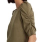 Cotton-Blend Puff-Sleeve Sweater