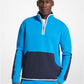 Cotton Blend Half-Zip Sweatshirt