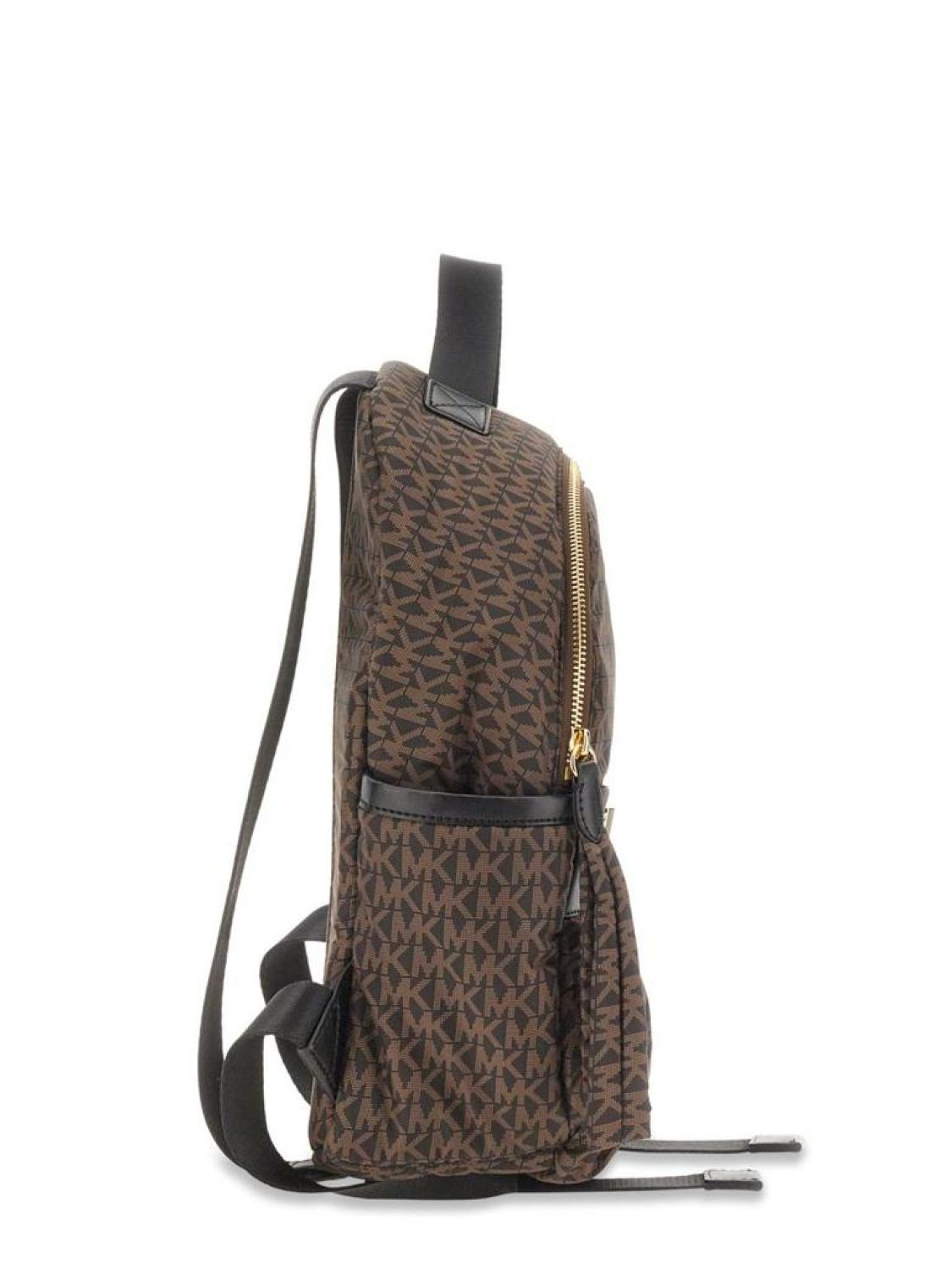 Michael Kors Monogram Patterned Logo Plaque Backpack