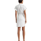 Tie Front Stretch-Cotton Blend Shirtdress