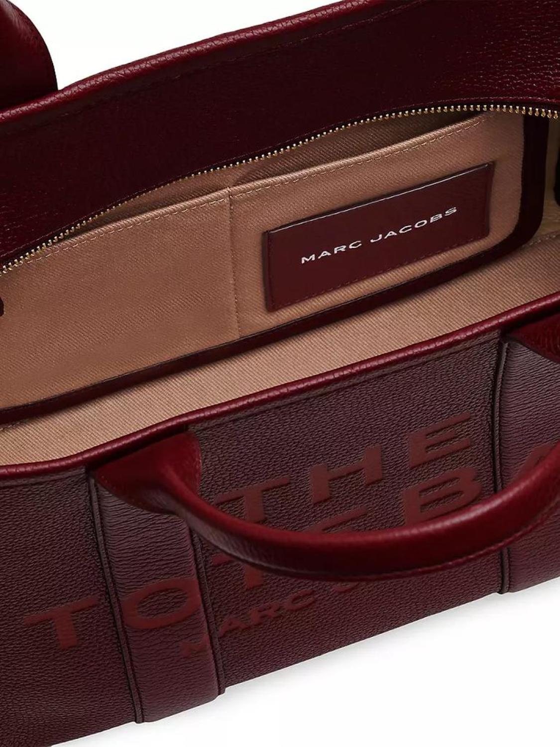 Small Leather Traveler Tote Bag