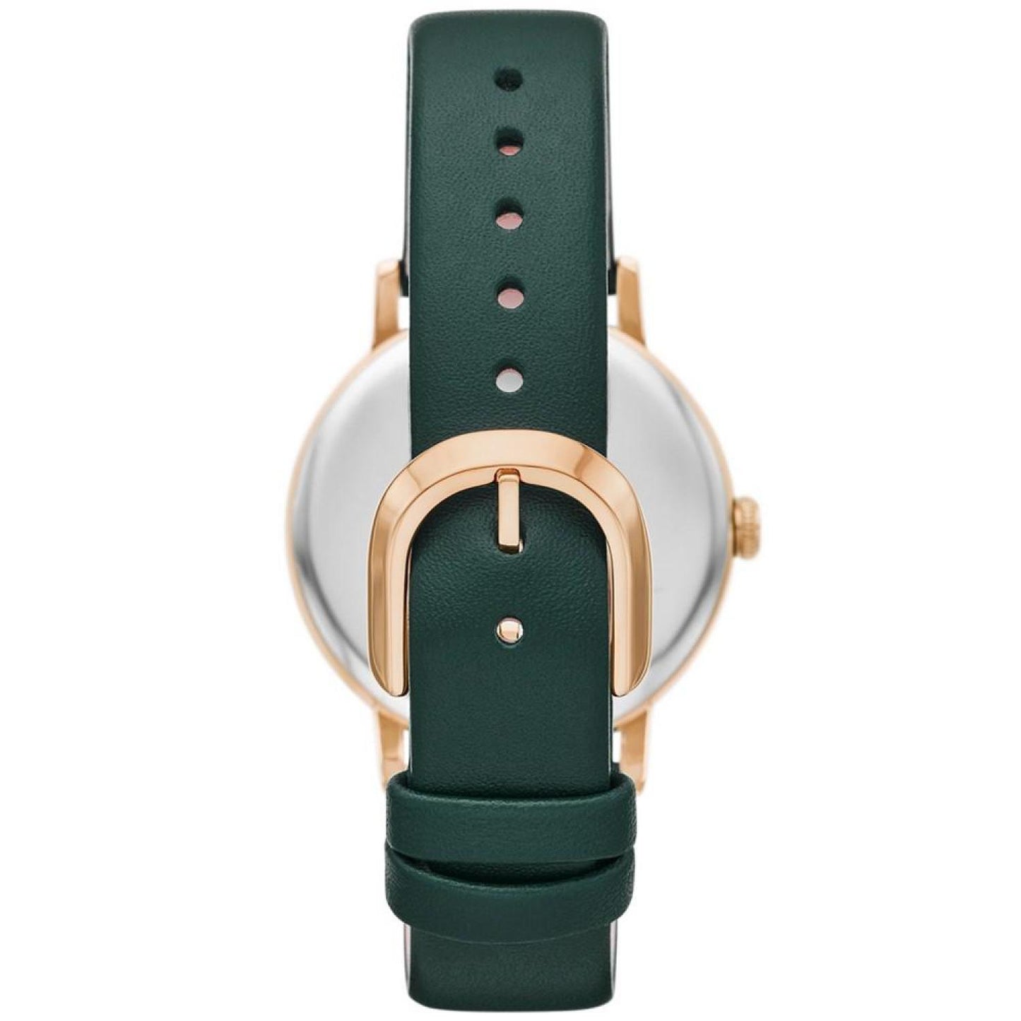 Women's Metro Three-Hand Green Leather Strap Watch, 34mm