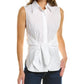 Michael Kors Poplin Tie Top