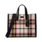 Manhattan Museum Plaid Knit Jacquard Large Tote