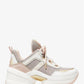 Olympia Glitter Chain-Mesh and Leather Trainer