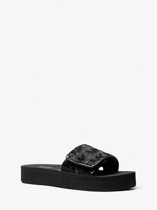 Logo Embellished Platform Slide