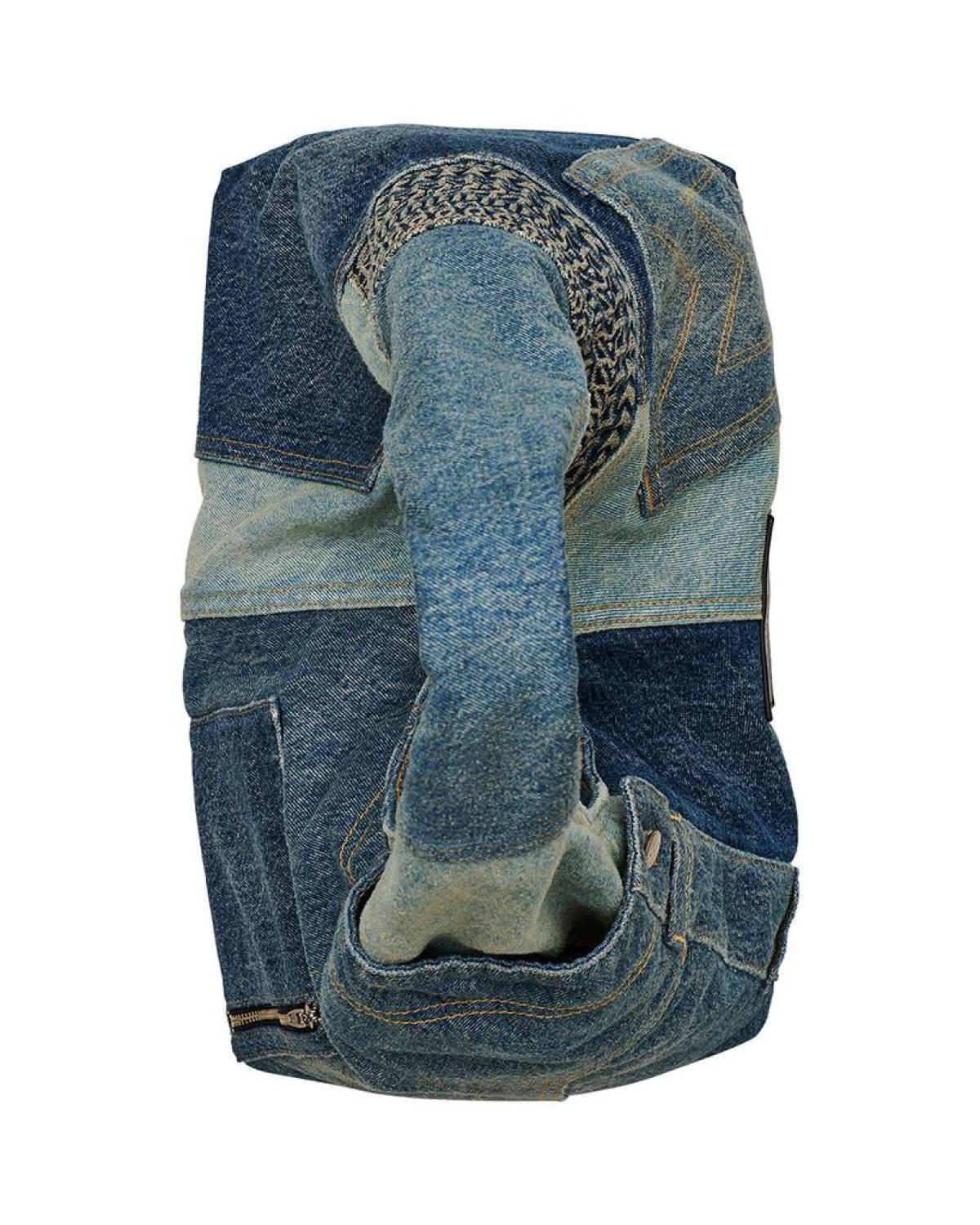 The Deconstructed Denim Sack Bag
