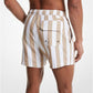 Woven Striped Swim Trunks