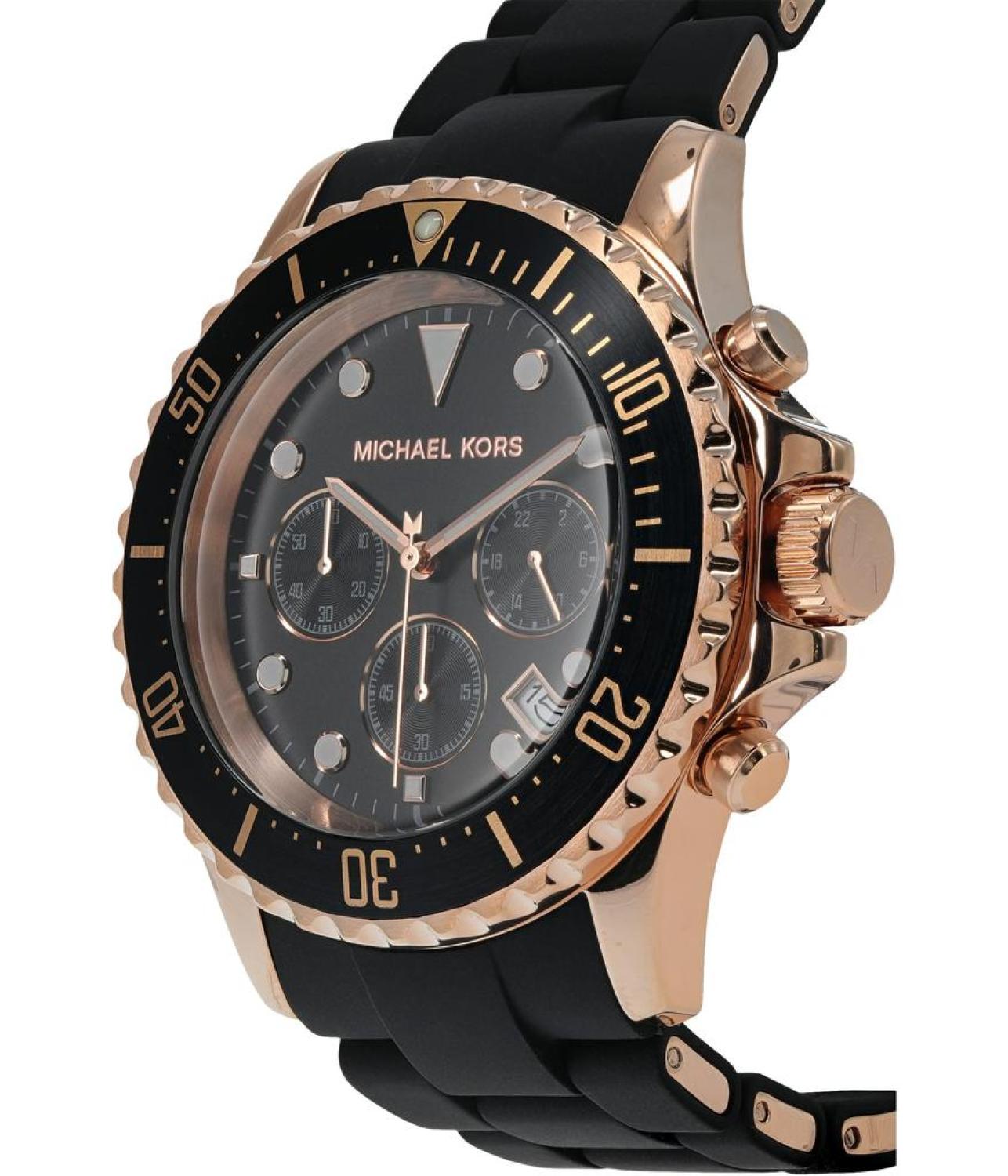 MK9055 - Everest Chronograph Silicone Wrapped Stainless Steel Watch