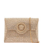 Versace la medusa envelope clutch with crystals