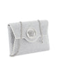 Versace la medusa envelope clutch with crystals