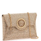 Versace la medusa envelope clutch with crystals