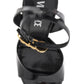 Versace 'safety pin' patent leather sandals