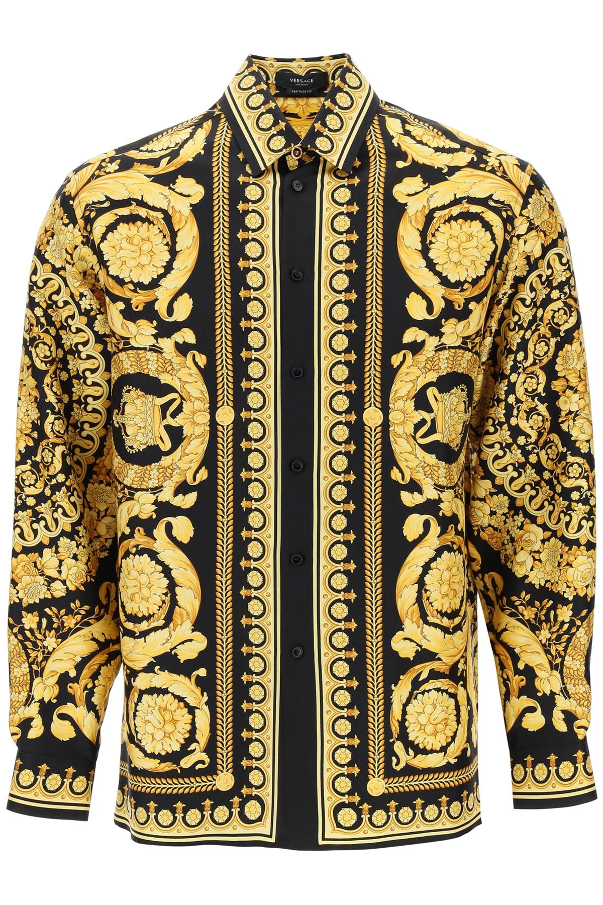 Versace barocco print silk shirt