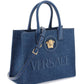 Versace small denim la medusa tote bag
