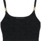 Versace 'la greca' knitted cropped top