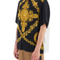 Versace mascher baroque satin polo shirt