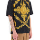 Versace mascher baroque satin polo shirt