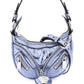 Versace metallic leather 'repeat' mini hobo bag