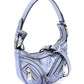 Versace metallic leather 'repeat' mini hobo bag