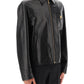 Versace leather blouse jacket