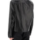 Versace leather blouse jacket