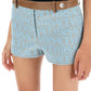 Versace monogram shorts with leather band