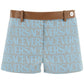 Versace monogram shorts with leather band