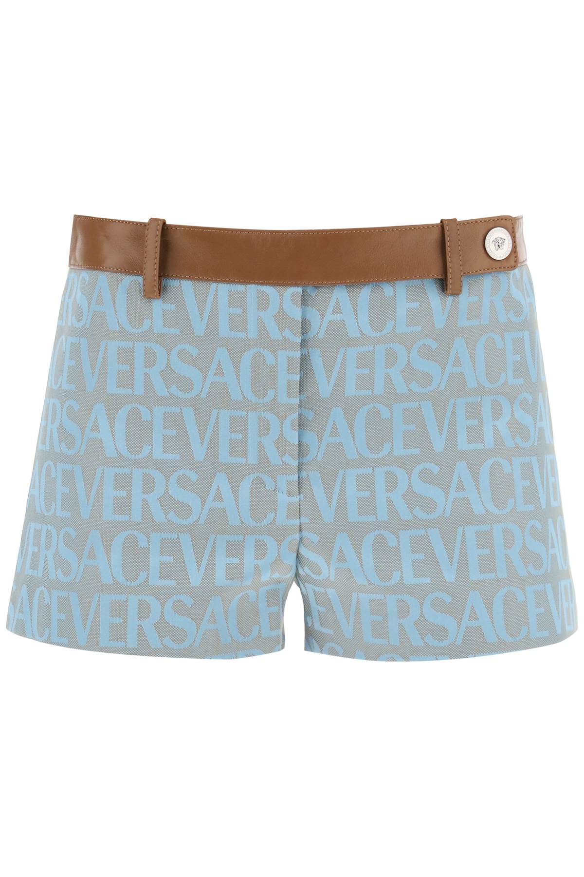 Versace monogram shorts with leather band