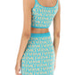 Versace monogram knit crop top