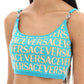 Versace monogram knit crop top