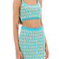 Versace monogram knit crop top