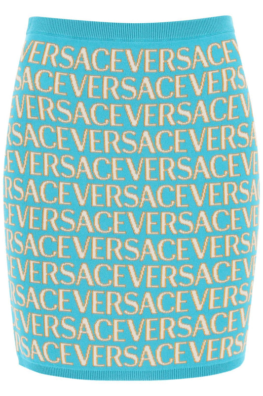 Versace monogram knit mini skirt