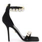 Versace satin sandals with crystals