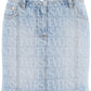 Versace monogram denim mini skirt