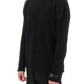 Versace ribbed-knit sweater with leather straps