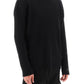 Versace ribbed-knit sweater with leather straps