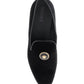 Versace velvet medusa loafers